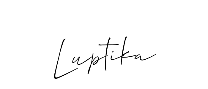 Check out images of Autograph of Luptika name. Actor Luptika Signature Style. Allison_Script is a professional sign style online. Luptika signature style 2 images and pictures png