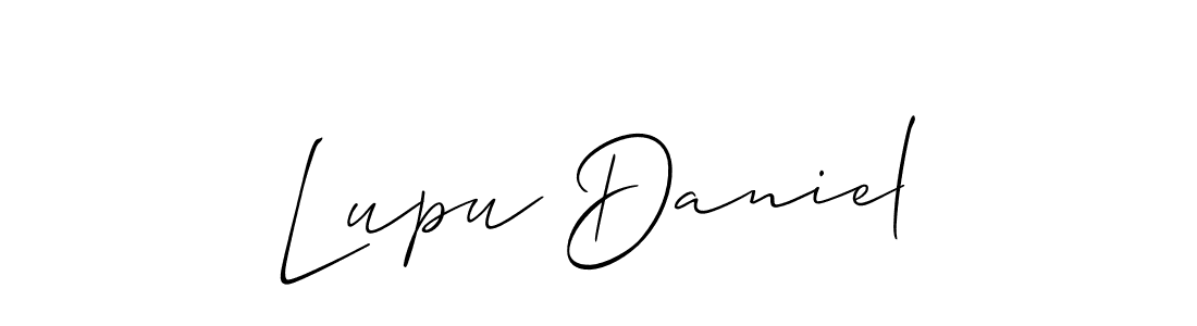 Make a beautiful signature design for name Lupu Daniel. With this signature (Allison_Script) style, you can create a handwritten signature for free. Lupu Daniel signature style 2 images and pictures png