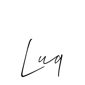 Also You can easily find your signature by using the search form. We will create Luq name handwritten signature images for you free of cost using Allison_Script sign style. Luq signature style 2 images and pictures png