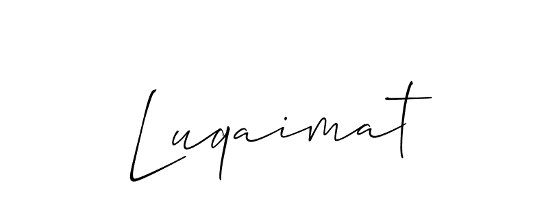 Also we have Luqaimat name is the best signature style. Create professional handwritten signature collection using Allison_Script autograph style. Luqaimat signature style 2 images and pictures png
