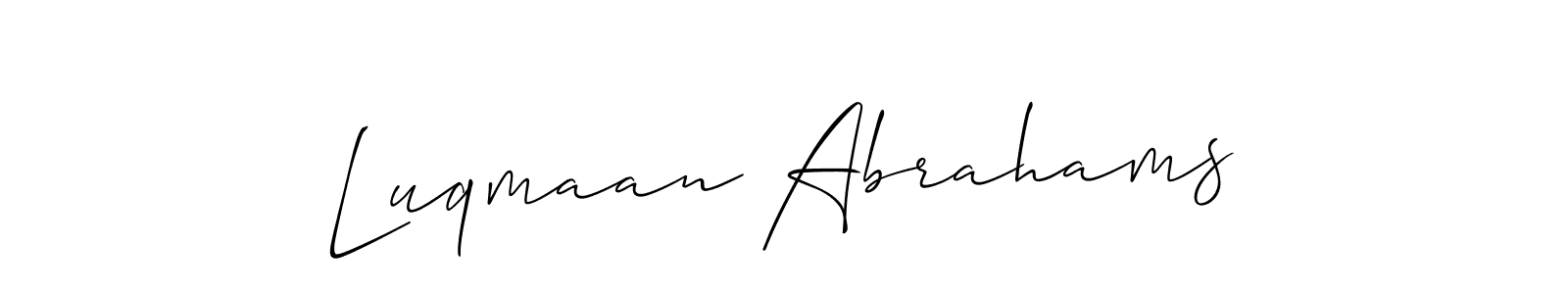 Once you've used our free online signature maker to create your best signature Allison_Script style, it's time to enjoy all of the benefits that Luqmaan Abrahams name signing documents. Luqmaan Abrahams signature style 2 images and pictures png