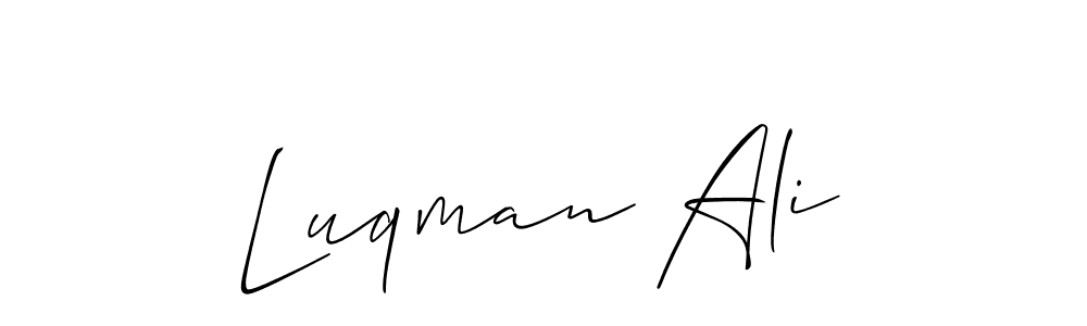 Also we have Luqman Ali name is the best signature style. Create professional handwritten signature collection using Allison_Script autograph style. Luqman Ali signature style 2 images and pictures png