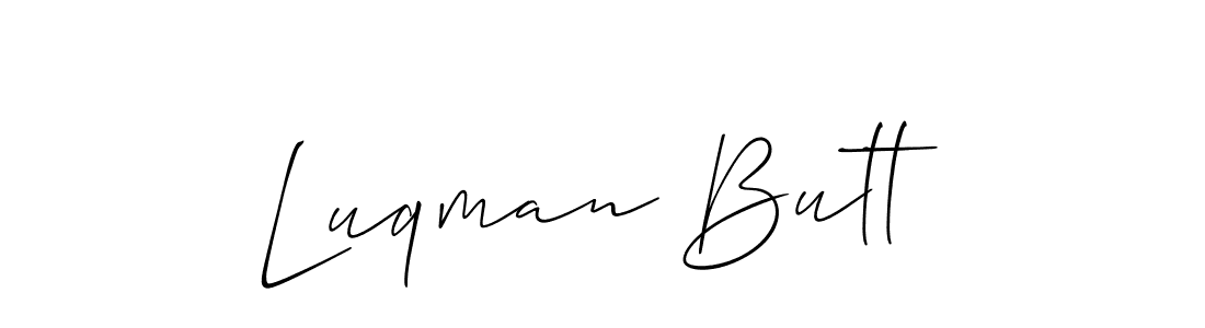 Design your own signature with our free online signature maker. With this signature software, you can create a handwritten (Allison_Script) signature for name Luqman Butt. Luqman Butt signature style 2 images and pictures png