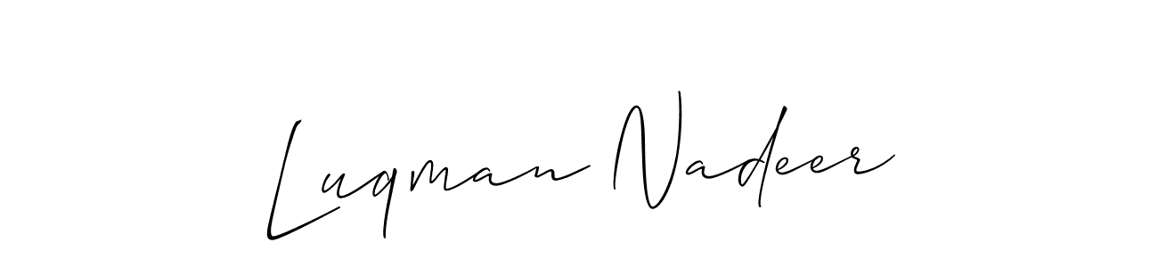 You can use this online signature creator to create a handwritten signature for the name Luqman Nadeer. This is the best online autograph maker. Luqman Nadeer signature style 2 images and pictures png