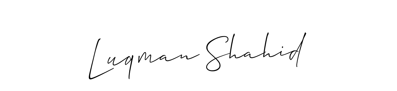Make a beautiful signature design for name Luqman Shahid. Use this online signature maker to create a handwritten signature for free. Luqman Shahid signature style 2 images and pictures png