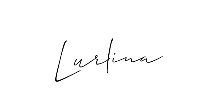 How to Draw Lurlina signature style? Allison_Script is a latest design signature styles for name Lurlina. Lurlina signature style 2 images and pictures png