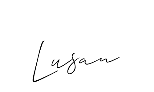 Also we have Lusan name is the best signature style. Create professional handwritten signature collection using Allison_Script autograph style. Lusan signature style 2 images and pictures png