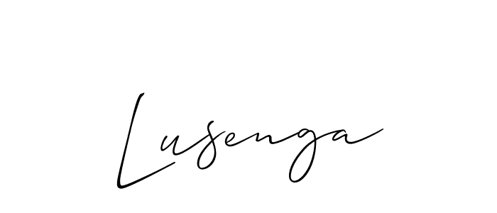 Design your own signature with our free online signature maker. With this signature software, you can create a handwritten (Allison_Script) signature for name Lusenga. Lusenga signature style 2 images and pictures png