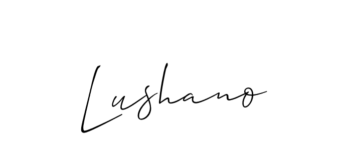 if you are searching for the best signature style for your name Lushano. so please give up your signature search. here we have designed multiple signature styles  using Allison_Script. Lushano signature style 2 images and pictures png