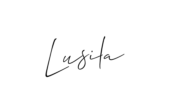 It looks lik you need a new signature style for name Lusila. Design unique handwritten (Allison_Script) signature with our free signature maker in just a few clicks. Lusila signature style 2 images and pictures png