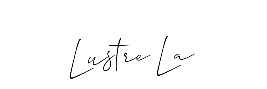 Allison_Script is a professional signature style that is perfect for those who want to add a touch of class to their signature. It is also a great choice for those who want to make their signature more unique. Get Lustre La name to fancy signature for free. Lustre La signature style 2 images and pictures png