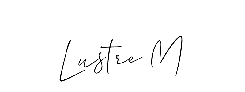 You should practise on your own different ways (Allison_Script) to write your name (Lustre M) in signature. don't let someone else do it for you. Lustre M signature style 2 images and pictures png