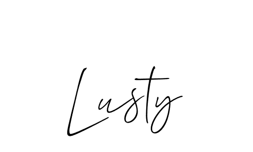 Also we have Lusty name is the best signature style. Create professional handwritten signature collection using Allison_Script autograph style. Lusty signature style 2 images and pictures png