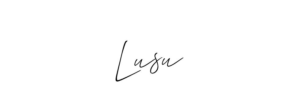 Make a short Lusu❤️ signature style. Manage your documents anywhere anytime using Allison_Script. Create and add eSignatures, submit forms, share and send files easily. Lusu❤️ signature style 2 images and pictures png