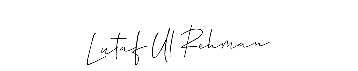 How to make Lutaf Ul Rehman name signature. Use Allison_Script style for creating short signs online. This is the latest handwritten sign. Lutaf Ul Rehman signature style 2 images and pictures png