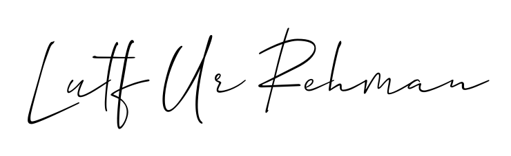 Try this chic Lutf Ur Rehman handwritten sign style. Using Allison_Script font elements, it gives your name a sleek, memorable identity. Lutf Ur Rehman signature style 2 images and pictures png