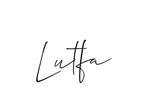 Lutfa stylish signature style. Best Handwritten Sign (Allison_Script) for my name. Handwritten Signature Collection Ideas for my name Lutfa. Lutfa signature style 2 images and pictures png