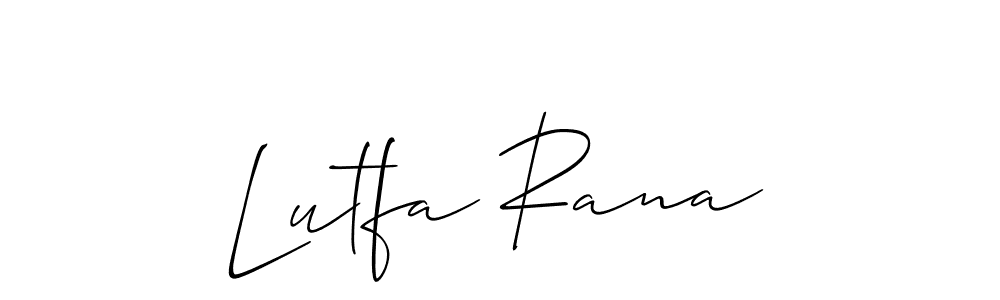 You can use this online signature creator to create a handwritten signature for the name Lutfa Rana. This is the best online autograph maker. Lutfa Rana signature style 2 images and pictures png