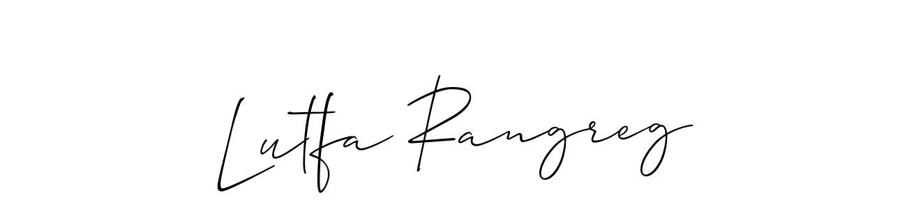 Use a signature maker to create a handwritten signature online. With this signature software, you can design (Allison_Script) your own signature for name Lutfa Rangreg. Lutfa Rangreg signature style 2 images and pictures png