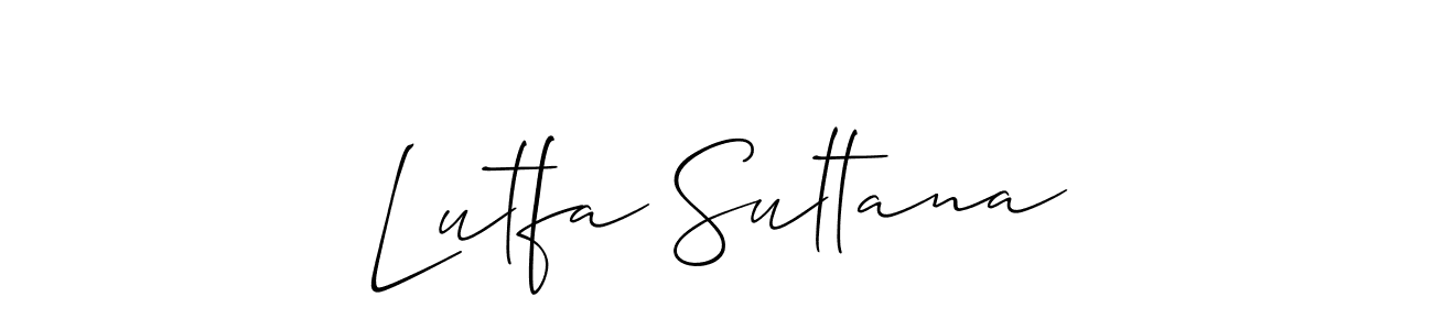It looks lik you need a new signature style for name Lutfa Sultana. Design unique handwritten (Allison_Script) signature with our free signature maker in just a few clicks. Lutfa Sultana signature style 2 images and pictures png