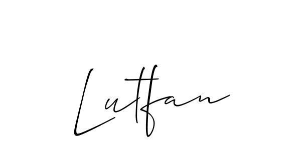 It looks lik you need a new signature style for name Lutfan. Design unique handwritten (Allison_Script) signature with our free signature maker in just a few clicks. Lutfan signature style 2 images and pictures png