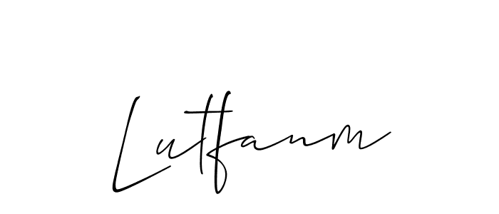 Make a short Lutfanm signature style. Manage your documents anywhere anytime using Allison_Script. Create and add eSignatures, submit forms, share and send files easily. Lutfanm signature style 2 images and pictures png