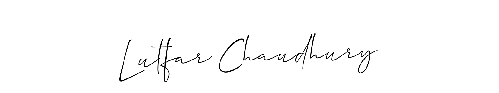 if you are searching for the best signature style for your name Lutfar Chaudhury. so please give up your signature search. here we have designed multiple signature styles  using Allison_Script. Lutfar Chaudhury signature style 2 images and pictures png