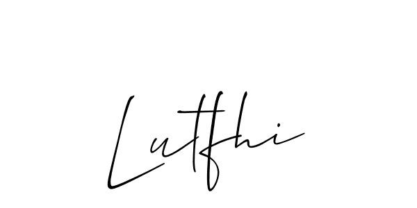 Make a beautiful signature design for name Lutfhi. With this signature (Allison_Script) style, you can create a handwritten signature for free. Lutfhi signature style 2 images and pictures png