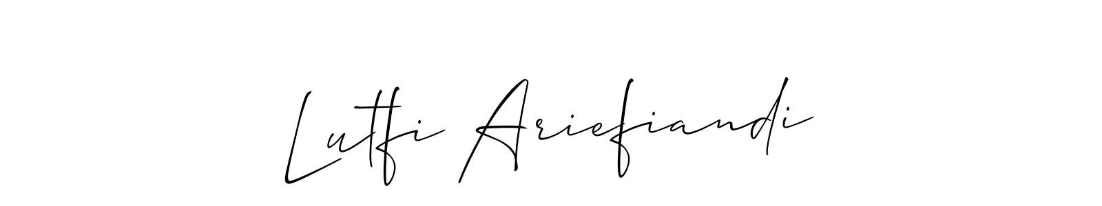 It looks lik you need a new signature style for name Lutfi Ariefiandi. Design unique handwritten (Allison_Script) signature with our free signature maker in just a few clicks. Lutfi Ariefiandi signature style 2 images and pictures png