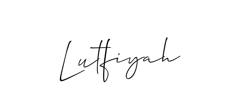 How to make Lutfiyah signature? Allison_Script is a professional autograph style. Create handwritten signature for Lutfiyah name. Lutfiyah signature style 2 images and pictures png