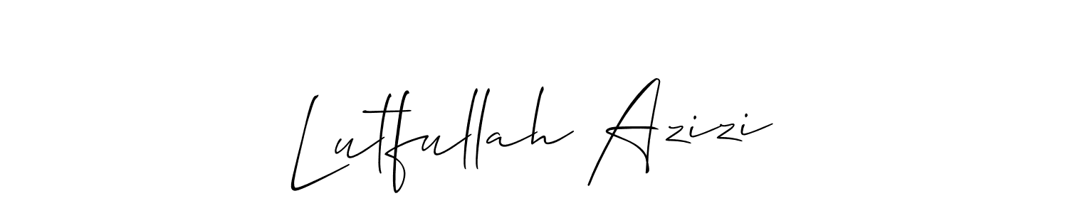 The best way (Allison_Script) to make a short signature is to pick only two or three words in your name. The name Lutfullah Azizi include a total of six letters. For converting this name. Lutfullah Azizi signature style 2 images and pictures png