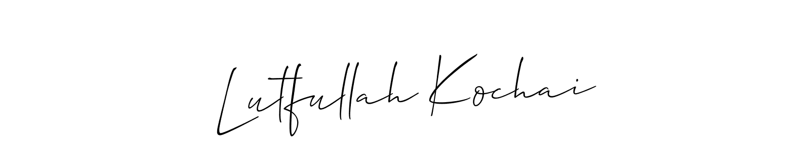 Make a beautiful signature design for name Lutfullah Kochai. With this signature (Allison_Script) style, you can create a handwritten signature for free. Lutfullah Kochai signature style 2 images and pictures png