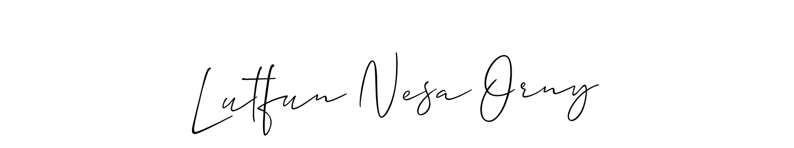 Best and Professional Signature Style for Lutfun Nesa Orny. Allison_Script Best Signature Style Collection. Lutfun Nesa Orny signature style 2 images and pictures png