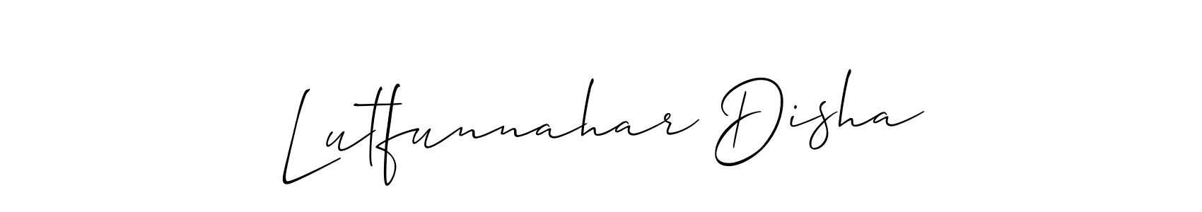 You can use this online signature creator to create a handwritten signature for the name Lutfunnahar Disha. This is the best online autograph maker. Lutfunnahar Disha signature style 2 images and pictures png