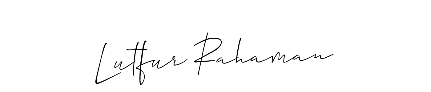 The best way (Allison_Script) to make a short signature is to pick only two or three words in your name. The name Lutfur Rahaman include a total of six letters. For converting this name. Lutfur Rahaman signature style 2 images and pictures png