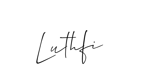 Also we have Luthfi name is the best signature style. Create professional handwritten signature collection using Allison_Script autograph style. Luthfi signature style 2 images and pictures png