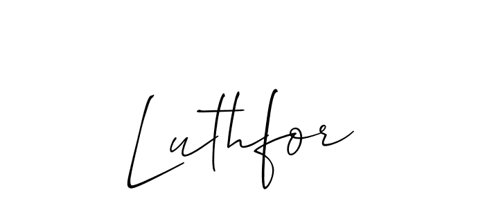 Make a beautiful signature design for name Luthfor. Use this online signature maker to create a handwritten signature for free. Luthfor signature style 2 images and pictures png