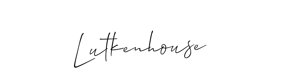 You should practise on your own different ways (Allison_Script) to write your name (Lutkenhouse) in signature. don't let someone else do it for you. Lutkenhouse signature style 2 images and pictures png