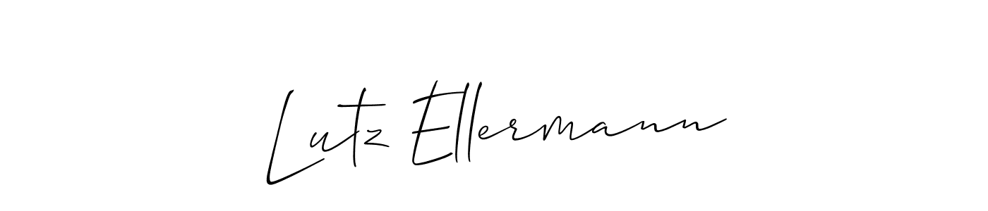 You should practise on your own different ways (Allison_Script) to write your name (Lutz Ellermann) in signature. don't let someone else do it for you. Lutz Ellermann signature style 2 images and pictures png