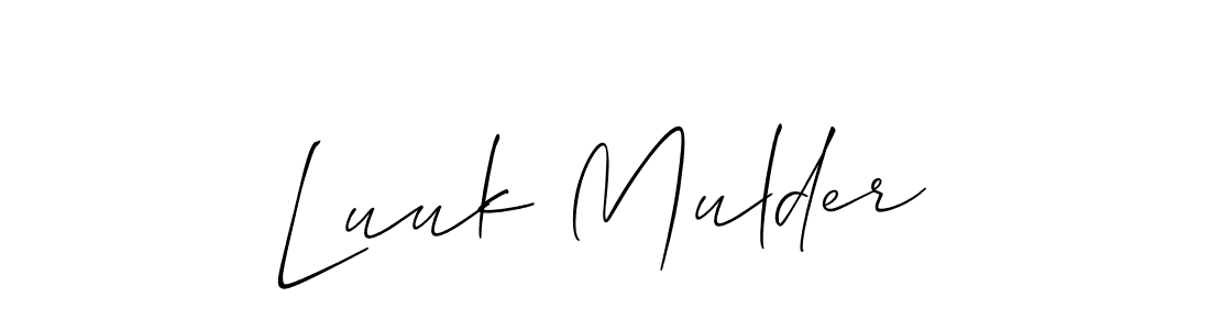 Similarly Allison_Script is the best handwritten signature design. Signature creator online .You can use it as an online autograph creator for name Luuk Mulder. Luuk Mulder signature style 2 images and pictures png