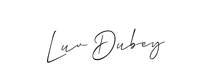 Similarly Allison_Script is the best handwritten signature design. Signature creator online .You can use it as an online autograph creator for name Luv Dubey. Luv Dubey signature style 2 images and pictures png