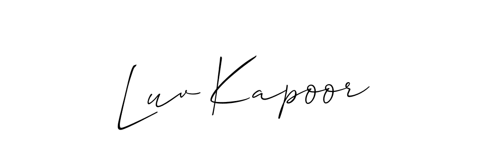 It looks lik you need a new signature style for name Luv Kapoor. Design unique handwritten (Allison_Script) signature with our free signature maker in just a few clicks. Luv Kapoor signature style 2 images and pictures png