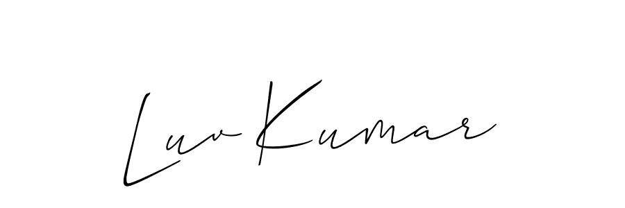 Use a signature maker to create a handwritten signature online. With this signature software, you can design (Allison_Script) your own signature for name Luv Kumar. Luv Kumar signature style 2 images and pictures png