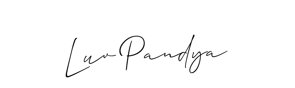 This is the best signature style for the Luv Pandya name. Also you like these signature font (Allison_Script). Mix name signature. Luv Pandya signature style 2 images and pictures png