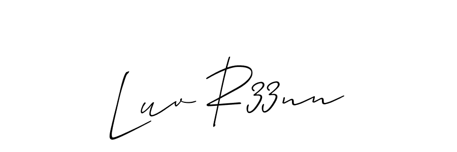 Use a signature maker to create a handwritten signature online. With this signature software, you can design (Allison_Script) your own signature for name Luv R33nn. Luv R33nn signature style 2 images and pictures png