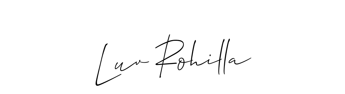 Create a beautiful signature design for name Luv Rohilla. With this signature (Allison_Script) fonts, you can make a handwritten signature for free. Luv Rohilla signature style 2 images and pictures png