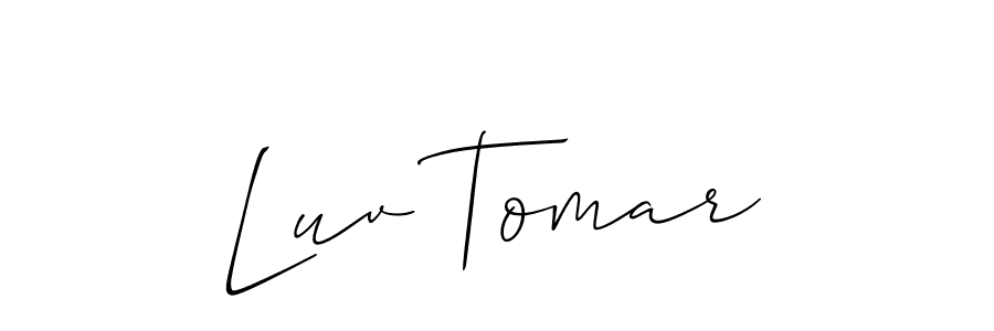 How to Draw Luv Tomar signature style? Allison_Script is a latest design signature styles for name Luv Tomar. Luv Tomar signature style 2 images and pictures png