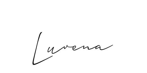 Create a beautiful signature design for name Luvena. With this signature (Allison_Script) fonts, you can make a handwritten signature for free. Luvena signature style 2 images and pictures png