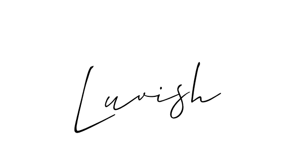 Luvish stylish signature style. Best Handwritten Sign (Allison_Script) for my name. Handwritten Signature Collection Ideas for my name Luvish. Luvish signature style 2 images and pictures png