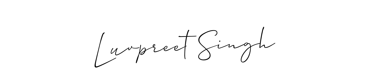 Use a signature maker to create a handwritten signature online. With this signature software, you can design (Allison_Script) your own signature for name Luvpreet Singh. Luvpreet Singh signature style 2 images and pictures png